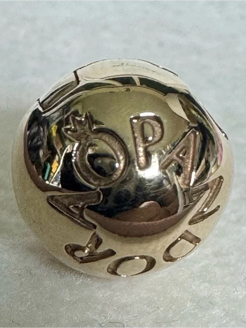 Pandora “Signature Ball” 14k Solid Gold Clip Charm!